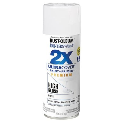 Rust-Oleum White Painter's Touch 2X Premium & Ultra High-Gloss Spray Paint