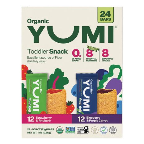 YUMI Organic Berry Snack Bars Variety Pack