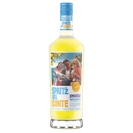 Spritz Del Conte Non-Alcoholic Lemoncello Ready to Serve Italian Spritz Cocktail 750 ml