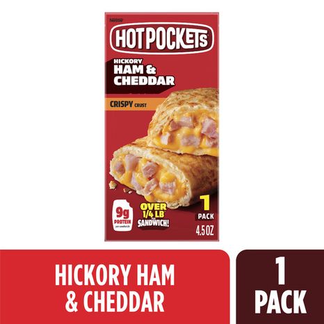 Hot Pockets Crispy Buttery Crust Hickory Ham & Cheddar Sandwich