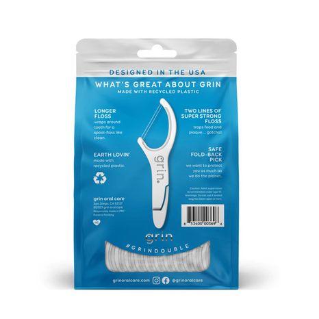 Grin Oral Care FLOSSPYX Flosspyx, Minty