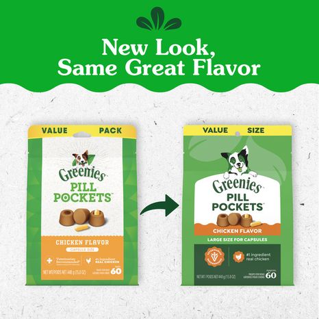 GREENIES Pill Pockets Chicken Flavor Capsule Size Dog Treats