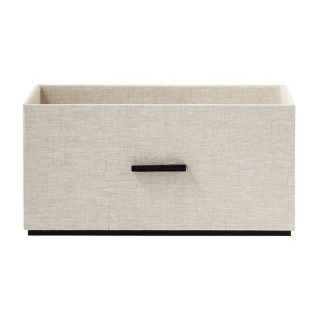 The Container Store Harmony Closet Storage Bin, 16 x 11 x 8 in - Natural Linen