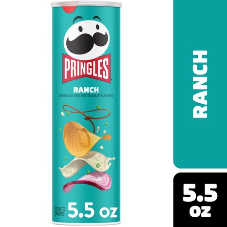 Pringles Ranch Potato Crisps Chips, Lunch Snacks