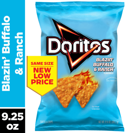 Doritos Tortilla Chips Blazin’ Buffalo & Ranch Flavor
