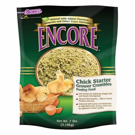 Brown's Chick Starter Grower Crum Poultry Feed Encort