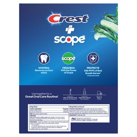 Crest Complete Plus Scope Pro Advanced Active Foam Toothpaste