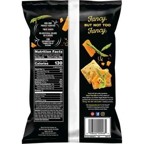 Stacy's Pita Chips, Garden Veggie Medley, Baked
