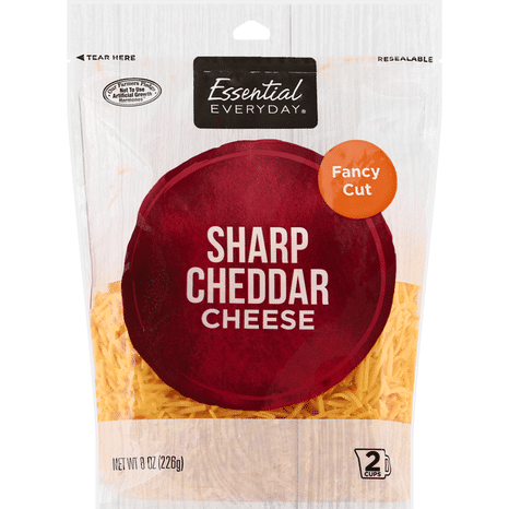 Essential Everyday Cheese, Sharp Cheddar, Fancy Cut