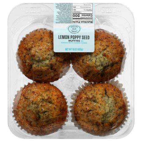 Bakery Fresh Lemon Poppy Seed Muffins