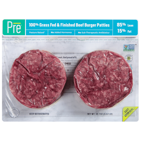 Pre Burger Patties, Beef, 85%/15%