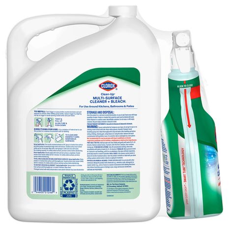 Clorox Clean-Up Multi-Surface Cleaner + Bleach, Original, Spray + Refill