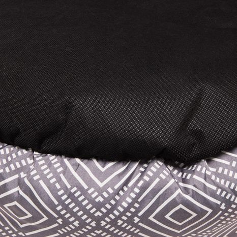 EveryYay Essentials Oval Cuddler Pet Bed, Small - Grey Diamond