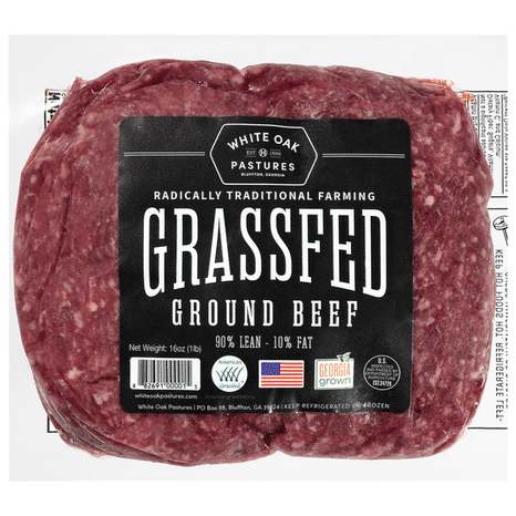White Oak Grass Fed Ground Beef 90% Lean