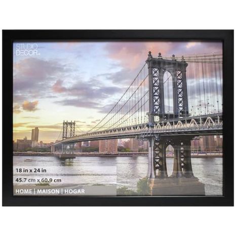 Studio Decor 18" x 24" Home Collection Flat Black Frame