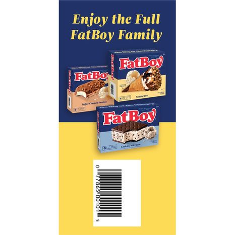FatBoy Ice Cream Sandwiches, Premium Vanilla