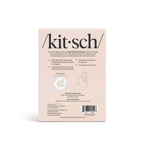 Kitsch Satin Scrunchies, No-Crease Frizz Control