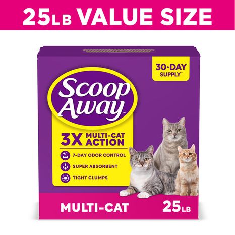 Scoop Away Multi-Cat Clumping Cat Litter, Meadow Fresh Scent