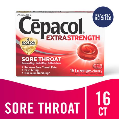 CEPACOL® Cepacol Maximum Strength Throat Drop Lozenges, Cherry, 16 Count