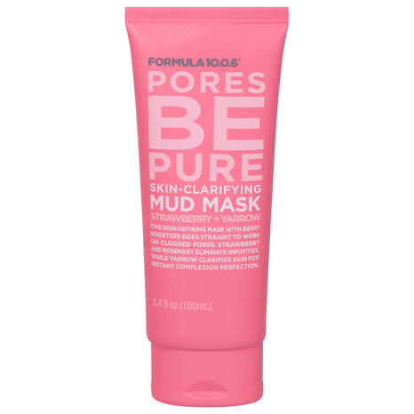 Formula 10.0.6 Mud Mask, Skin-Clarifying, Pores Be Pure, Strawberry + Yarrow