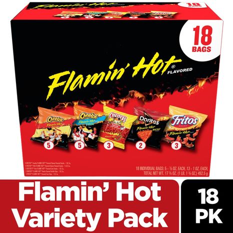 Frito Lay Flamin' Hot Mix Snacks Variety Pack