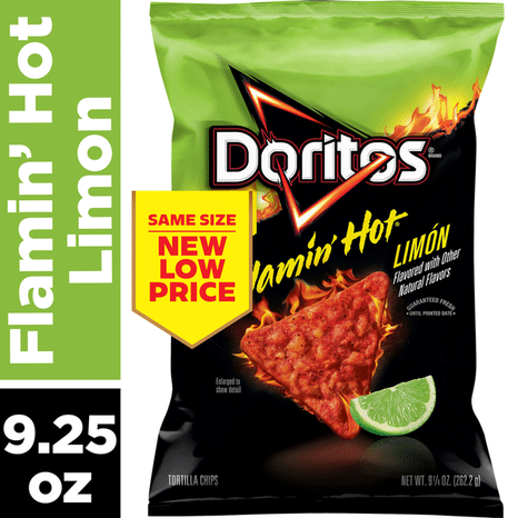 Doritos Tortilla Chips Flamin' Hot Limon Flavor