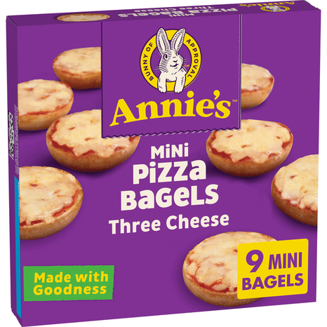 Annie's Frozen Three Cheese Mini Pizza Bagels