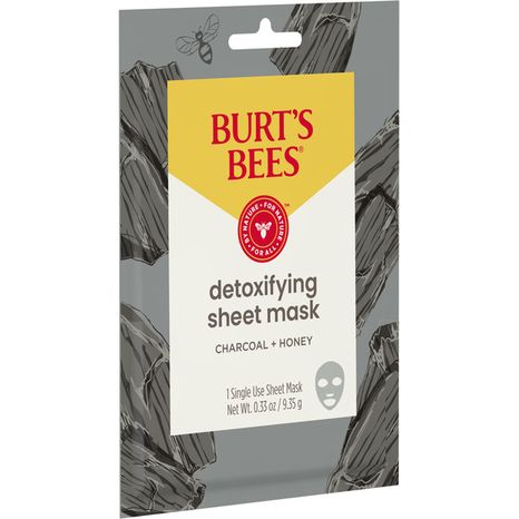 Burt's Bees Detoxifying Charcoal Facial Sheet Mask, Single Use Face Mask
