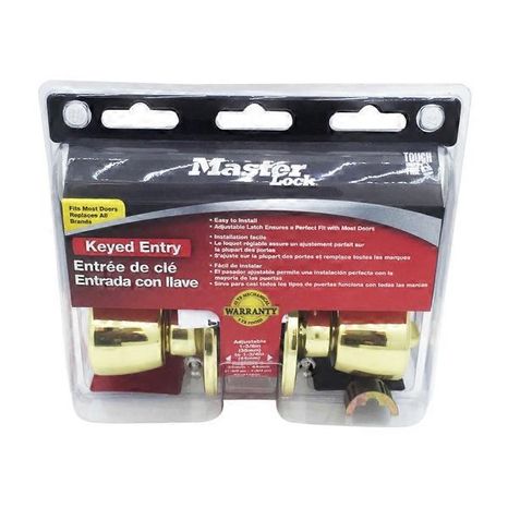 Master Lock Polished Brass Keyed Entry Tulip Handle