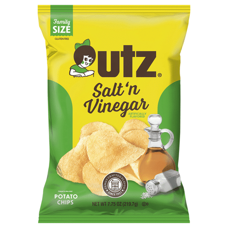 Utz Salt 'n Vinegar Potato Chips Family Size