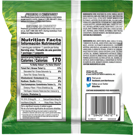 Doritos Dinamita Chile Limon Rolled Tortilla Chips