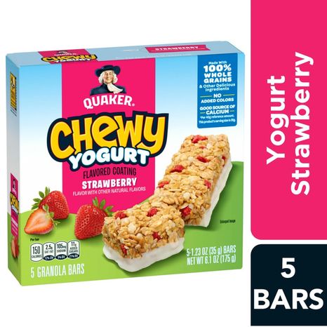 Quaker Chewy Yogurt Granola Bars, Strawberry - Pack