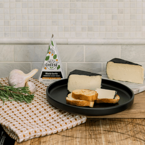 Nuts For Cheese Organic Black Garlic Dairy Free Fermented Cashew Cheese