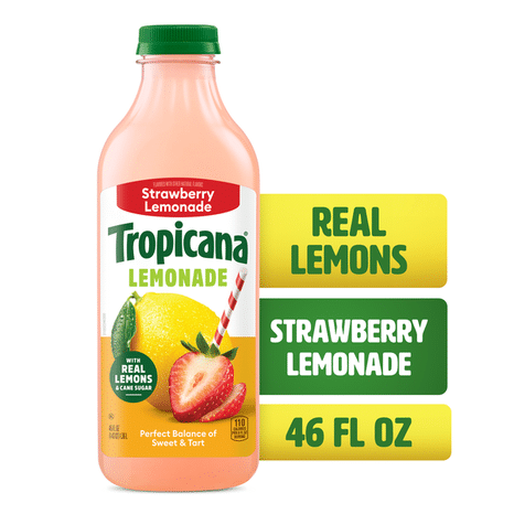 Tropicana Strawberry Lemonade, Made with Real Lemons