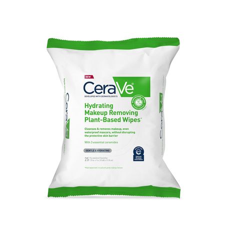 CeraVe Wipes, Plant-Based, Makeup Removing, Hydrating