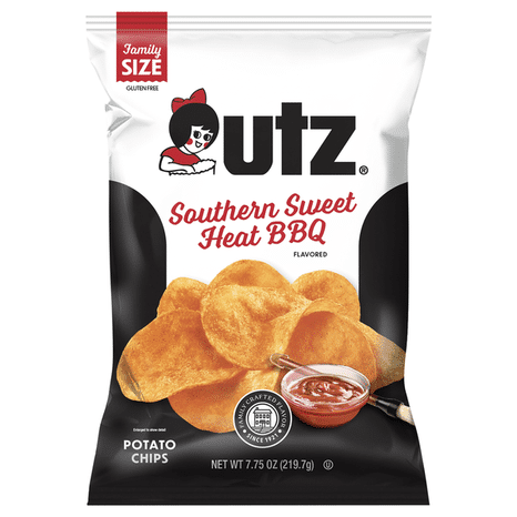 Utz Potato Chips, Southern Sweet Heat BBQ Flavored, Family Size