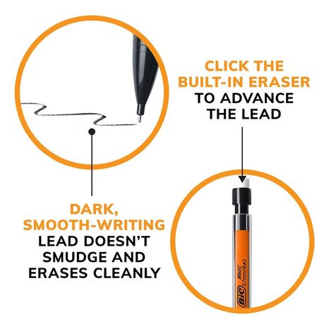 BIC Mechanical Pencils, Xtra Smooth, No. 2 (0.7 mm)