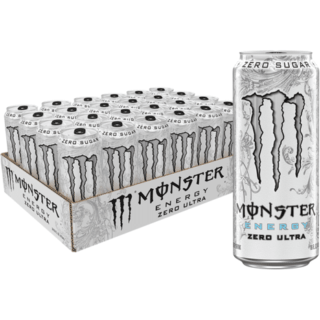 Monster Energy Ultra Monster Energy, Zero Ultra, Sugar Free Energy Drink, 16 Fl Oz