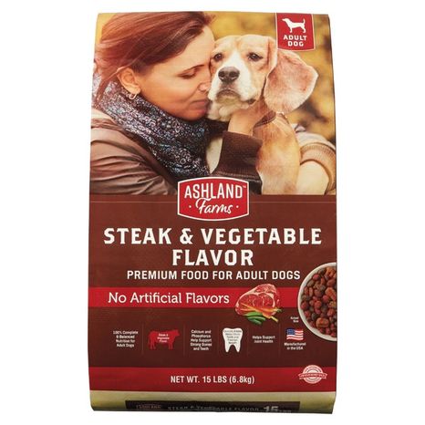 Ashland Farms Steak & Vegetable Flavor Premium Food For Adult Dogs