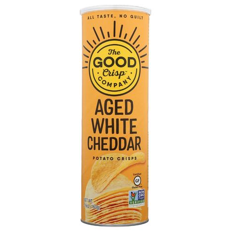 The Good Crisp Company Potato Crisps, Gluten Free, Aged White Cheddar