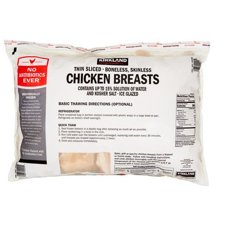 Kirkland Signature Thin Sliced Boneless Skinless Chicken Breasts