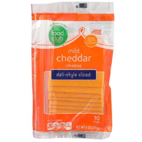 Food Club Mild Cheddar Deli-Style Sliced Cheese
