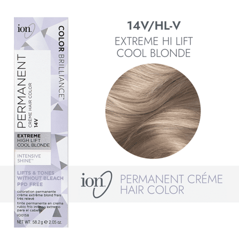 ion Permanent Creme Hair Color - 14V Extreme High Lift Cool Blonde