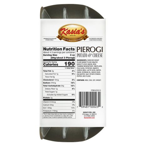 Kasia's Pierogi, Potato & Cheese