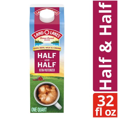 Land O Lakes Half And Half, Traditional, Coffee Creamer, 1 Quart