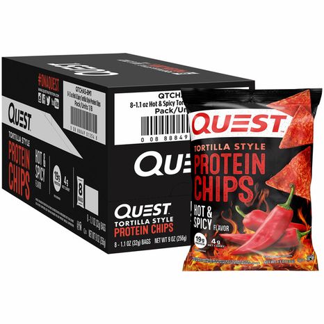 Quest Protein Chips, Hot & Spicy Flavor, Tortilla Style