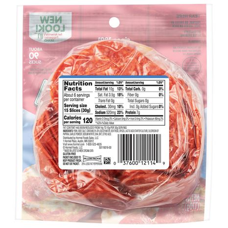HORMEL Pepperoni 25% Less Fat, 6 OZ