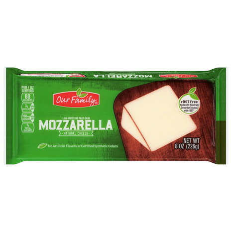 Our Family Part-Skim Low Moisture Natural Mozzarella Cheese