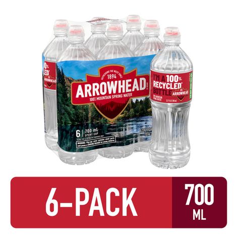ARROWHEAD Mountain Spring Water, Sport Bottle with Flip Cap