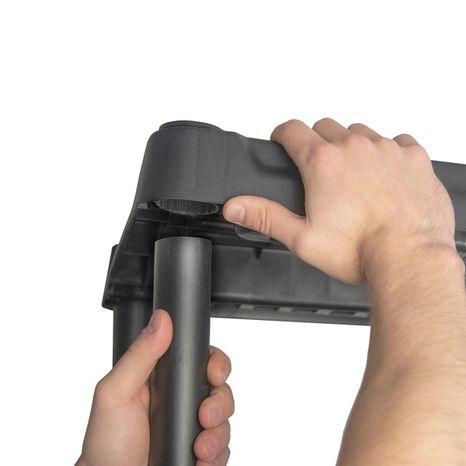 Blue Hawk 5-Tier Plastic Utility Shelving Unit - Black - 18"D x 36"W x 72"H